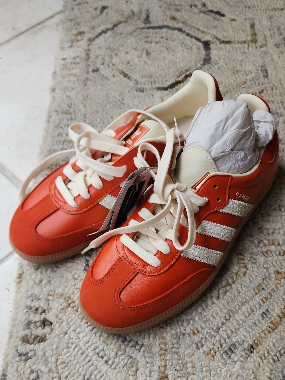 PRICE FIRM! Adidas Samba Orange 8.5 NWT